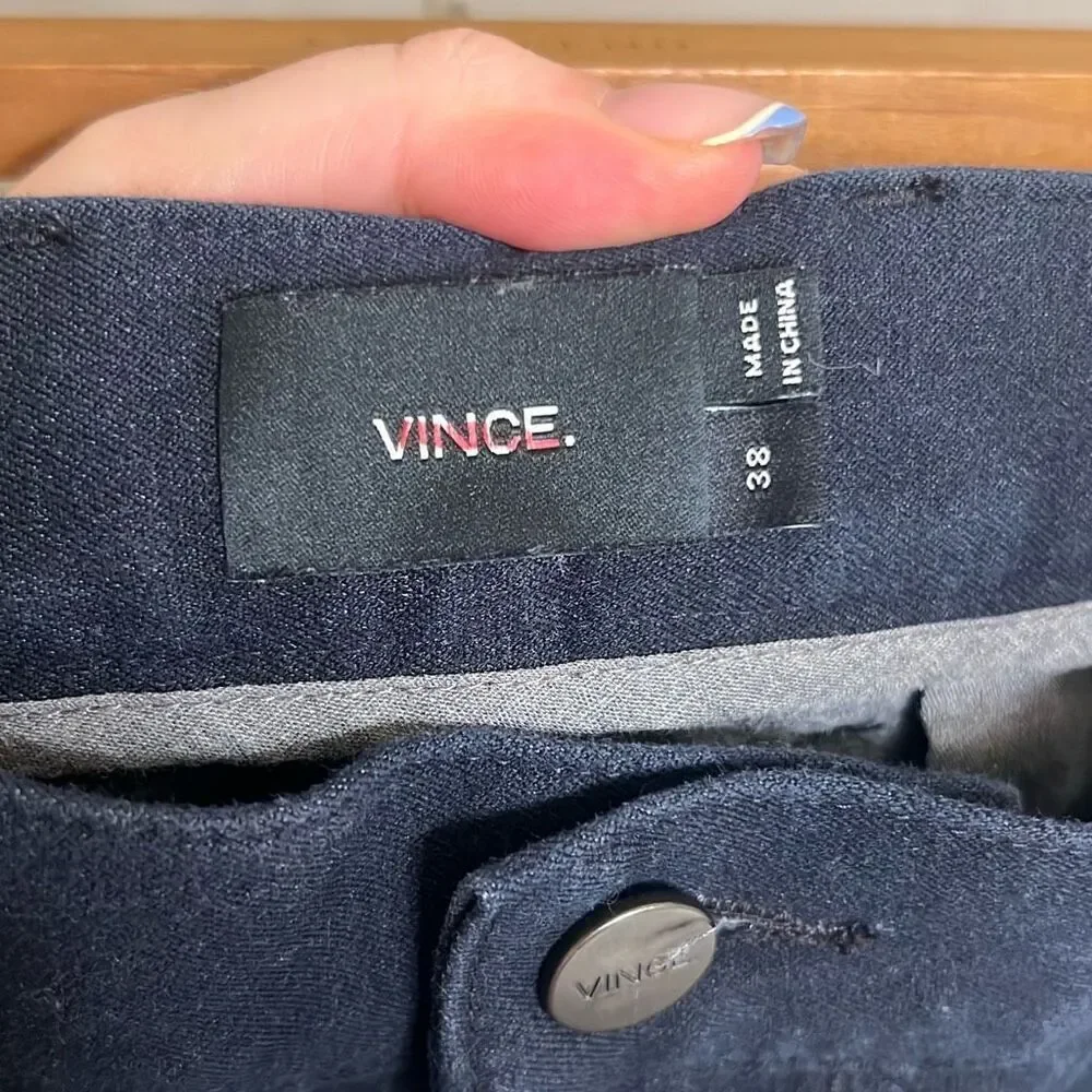 ✨Vince Mens Stretch Cotton Fleece Lined Navy Sz 38 Jogger Pants✨